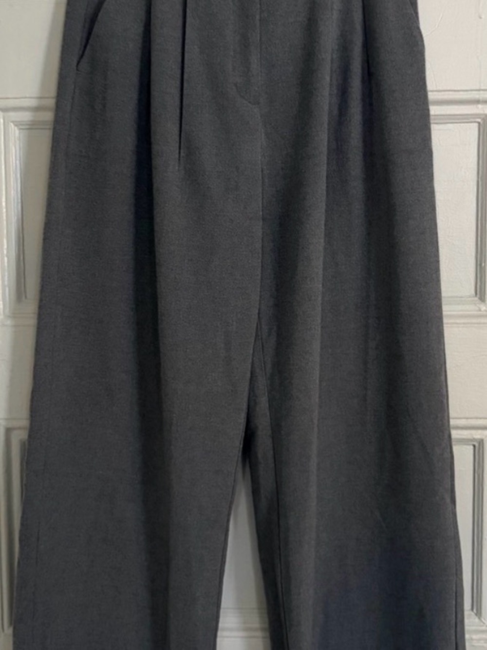 Abercrombie & Fitch Charcoal Gray Herringbone Pants - Picture 2 of 3